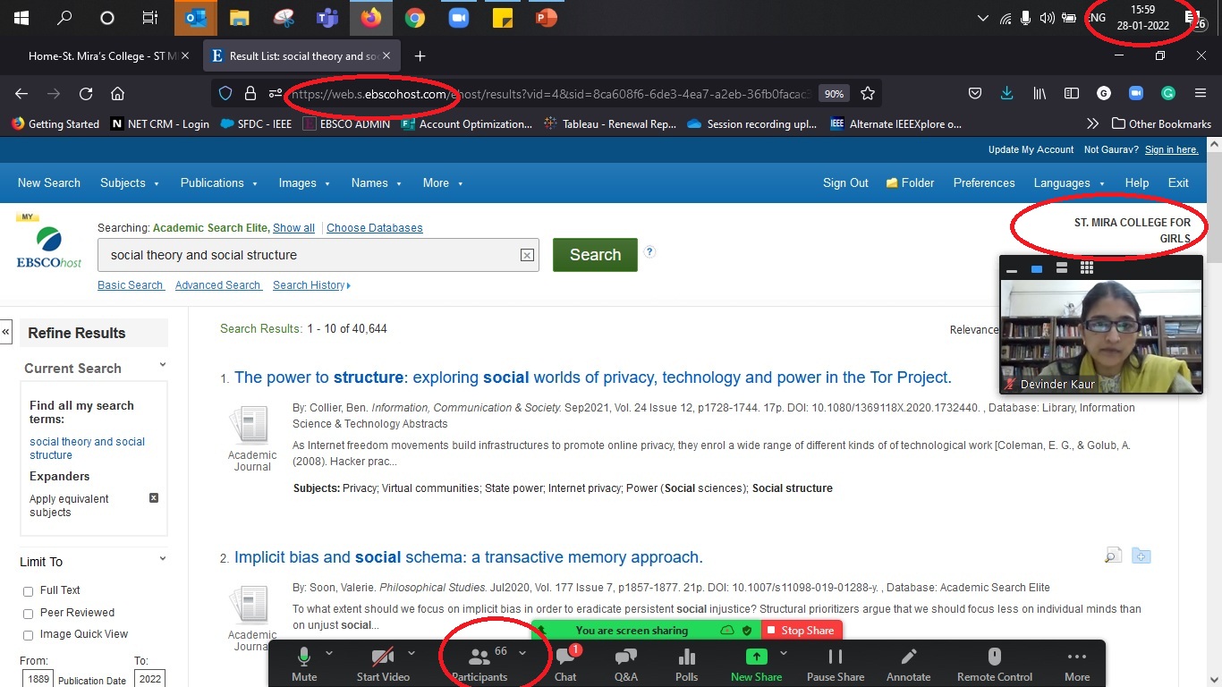 Basic Search for the term Social Theory
