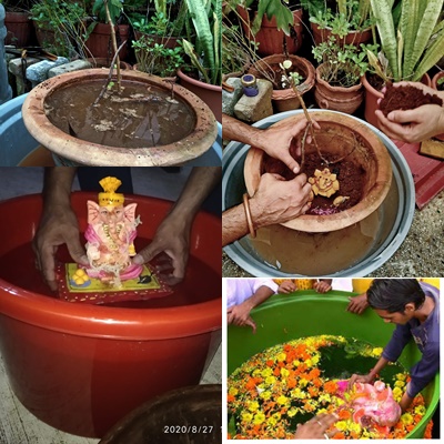 Eco-friendly Ganesh Visarjan