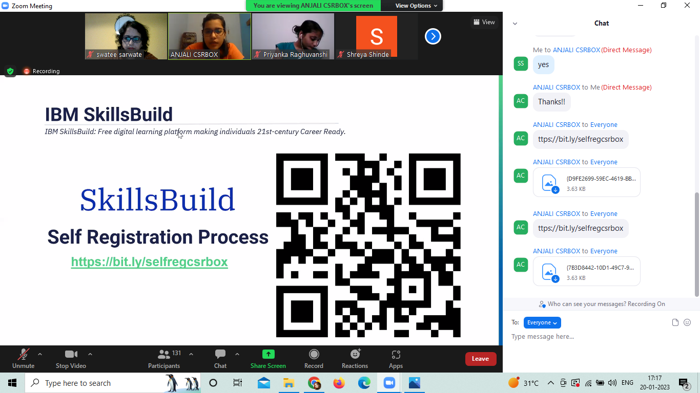 Registration code IBM skill build 