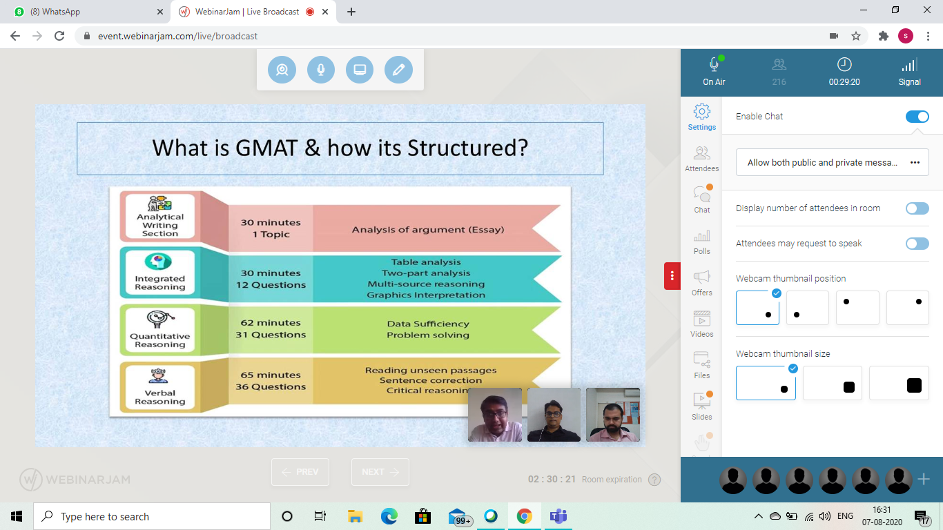 Speakers and session in progress