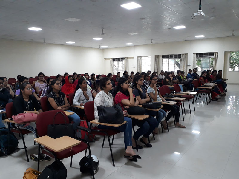 Ms. Bhavana Diwedi from Akanksha Foundation - Orienting Students about Internship (2018-19)