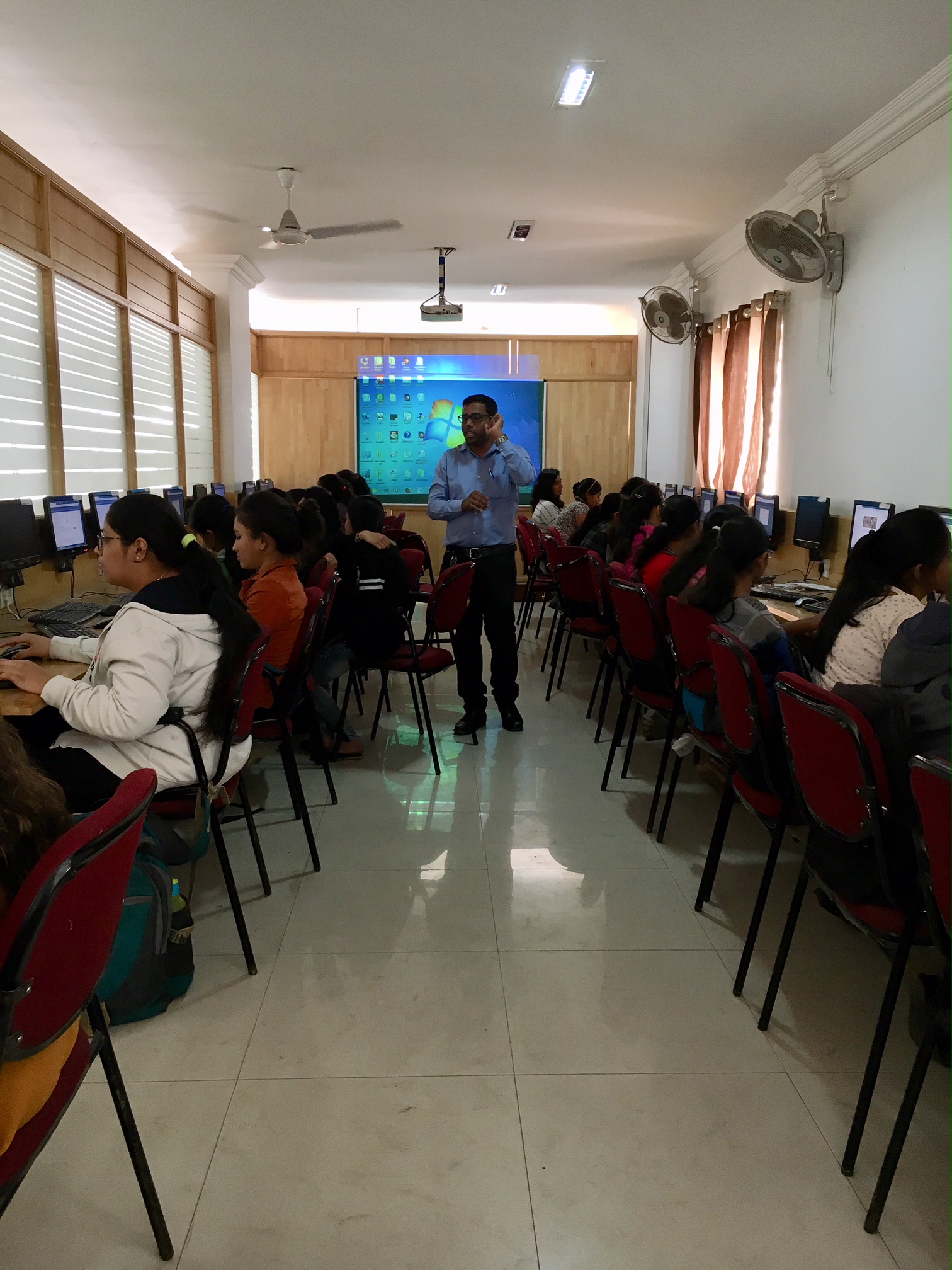 Database searching training in progress