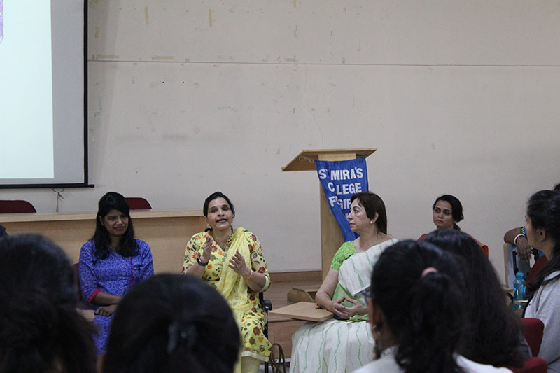 Dr.Gidwani, Ms.Kashmira and Deepa addressing