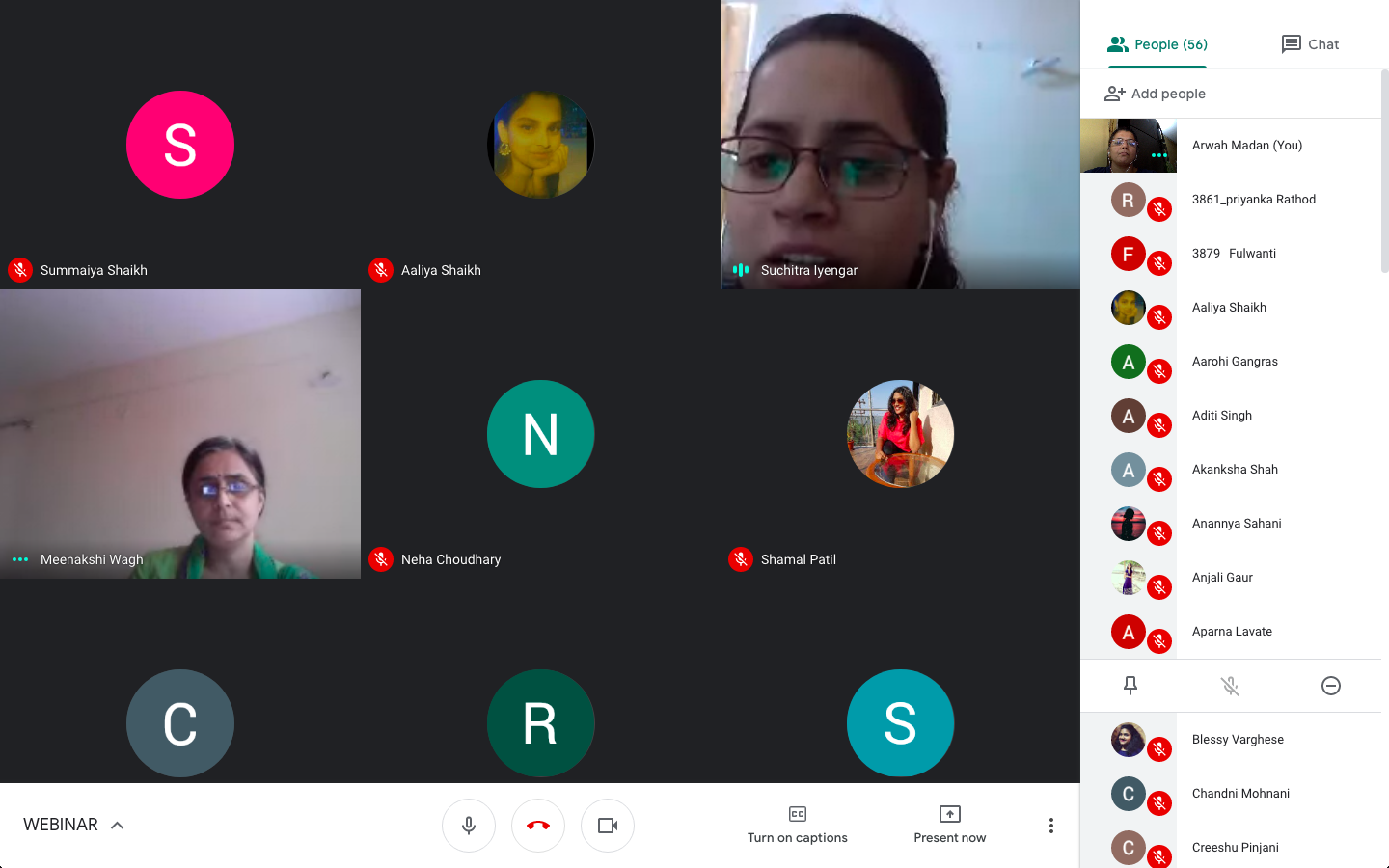 Financial Markets Webinar Session Underway