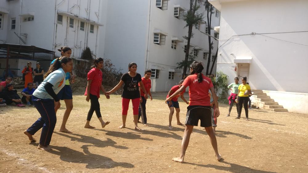 Annual Sports Day 2018- While playing Kabaddi Competition.
