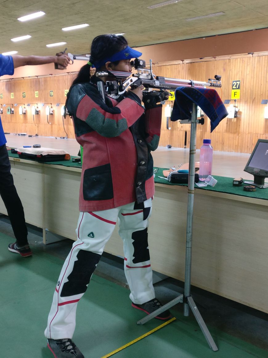 Aditi Shukla (TYBA) 3 Participated in 61st National rifle shooting competition 2017-18  held at kerala