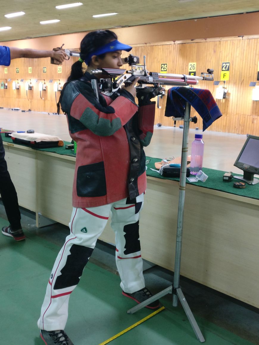 Aditi Shukla (TYBA) Participated in 61st National rifle shooting competition 2017-18  held at kerala