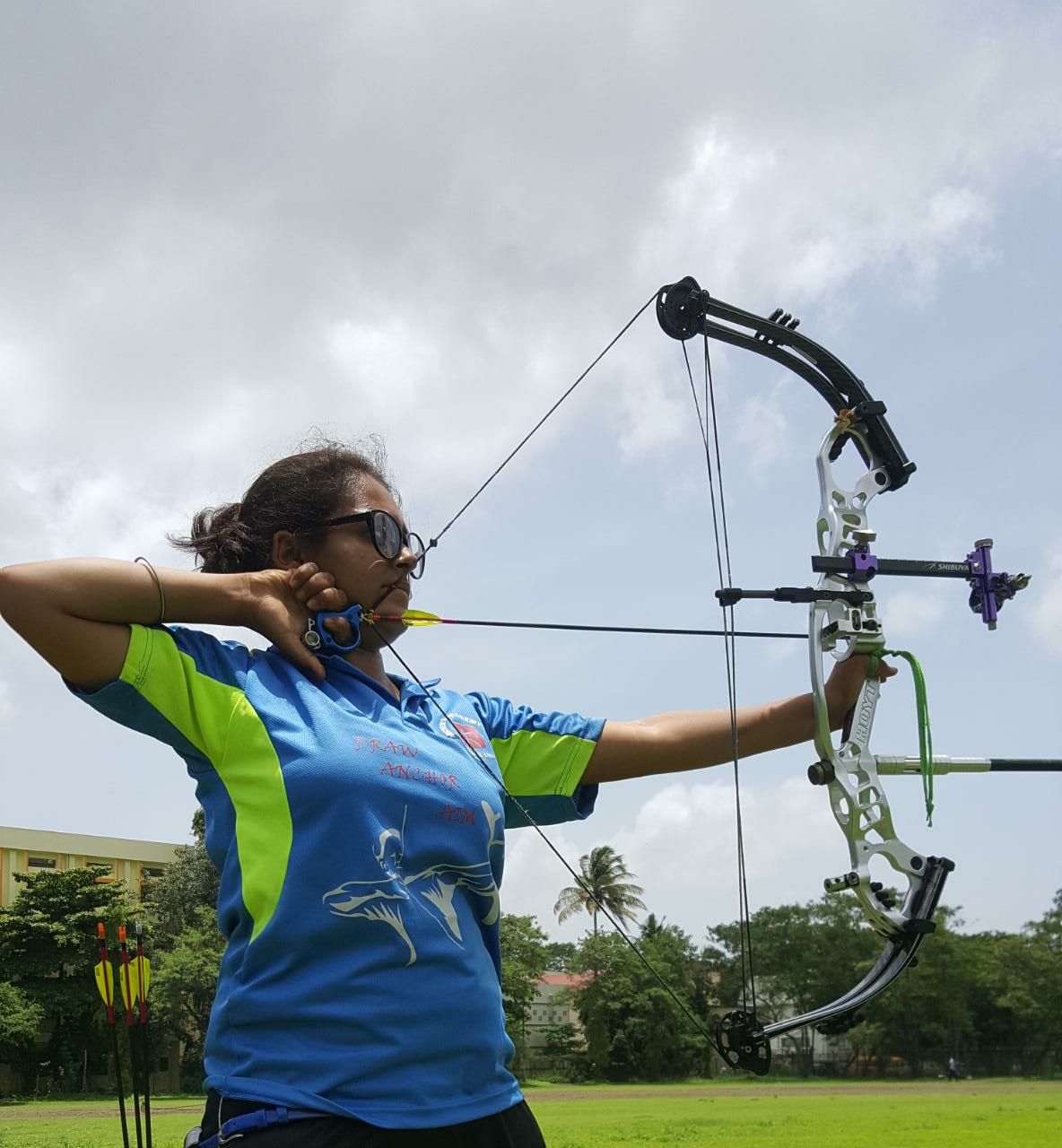 Disha Oswal During practice session of Archery