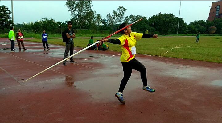 Tanaya Joshi (XII  Arts) Gold medal in Javelin throw School State Competition held at Nagpur