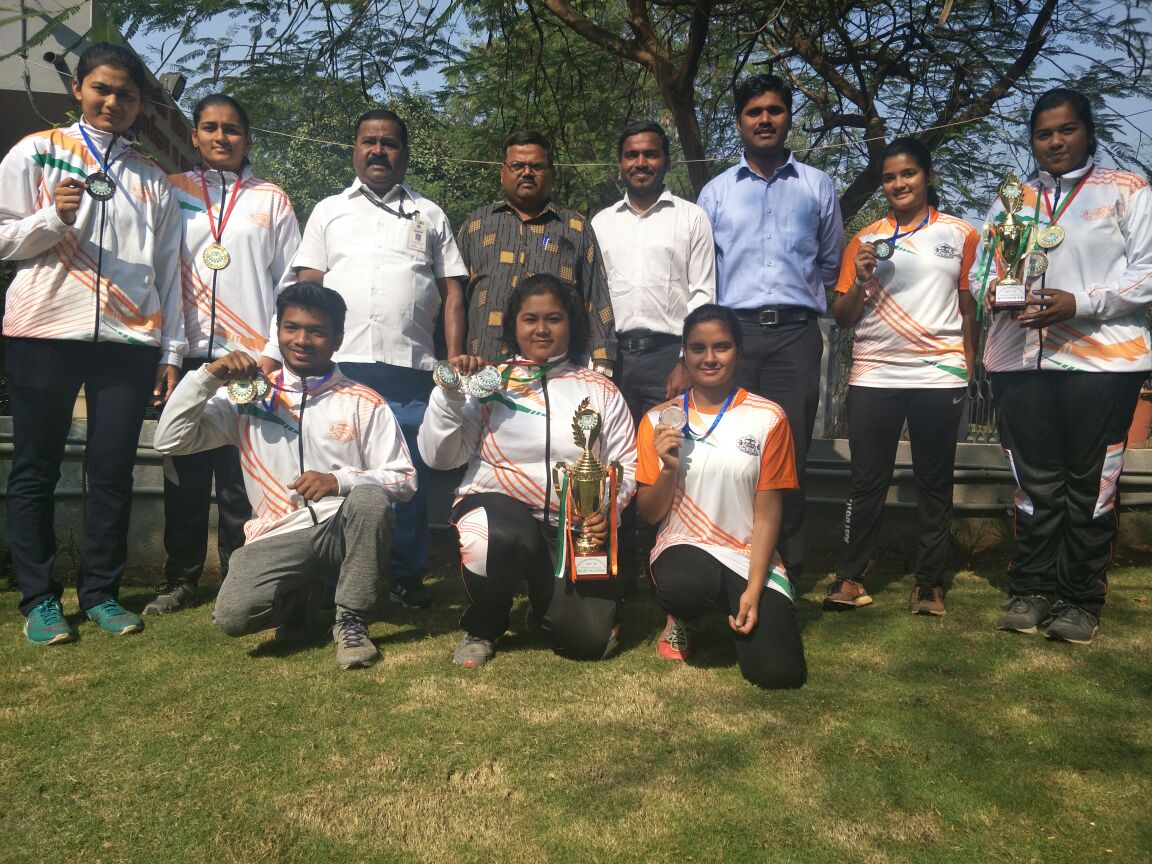 Muskan Bishnoi (FYBA) Silver Medal in All India Inter University Archery competition 2017-18 held at Bhubaneshwar