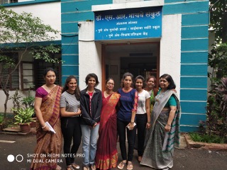 Green Club Student members and faculty at Poona Home and School for the Blind