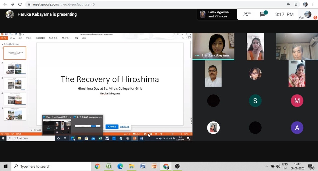 Webinar on Hiroshima Day- Dept of Politics and Pub Adm- 6th August 2020
 